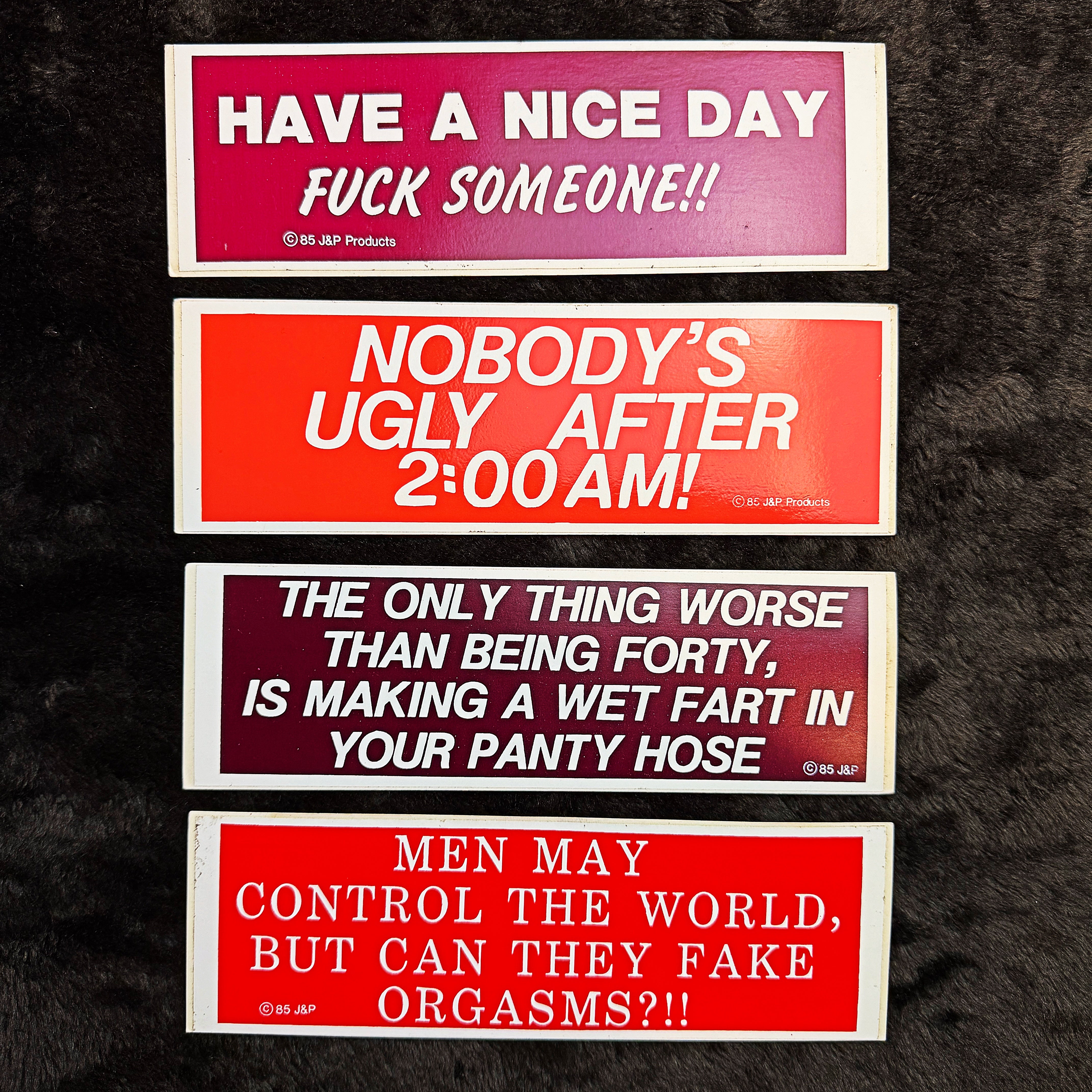 Vintage 1970s–80s Novelty Bumper Sticker – Retro Gag Humor